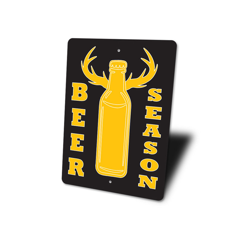 Plaque en aluminium «Beer Season», H 18 po x l 12 po x P 0,06 po
