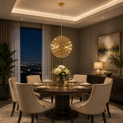 Mentzer 92-Light LED Modern Globe Chandelier
