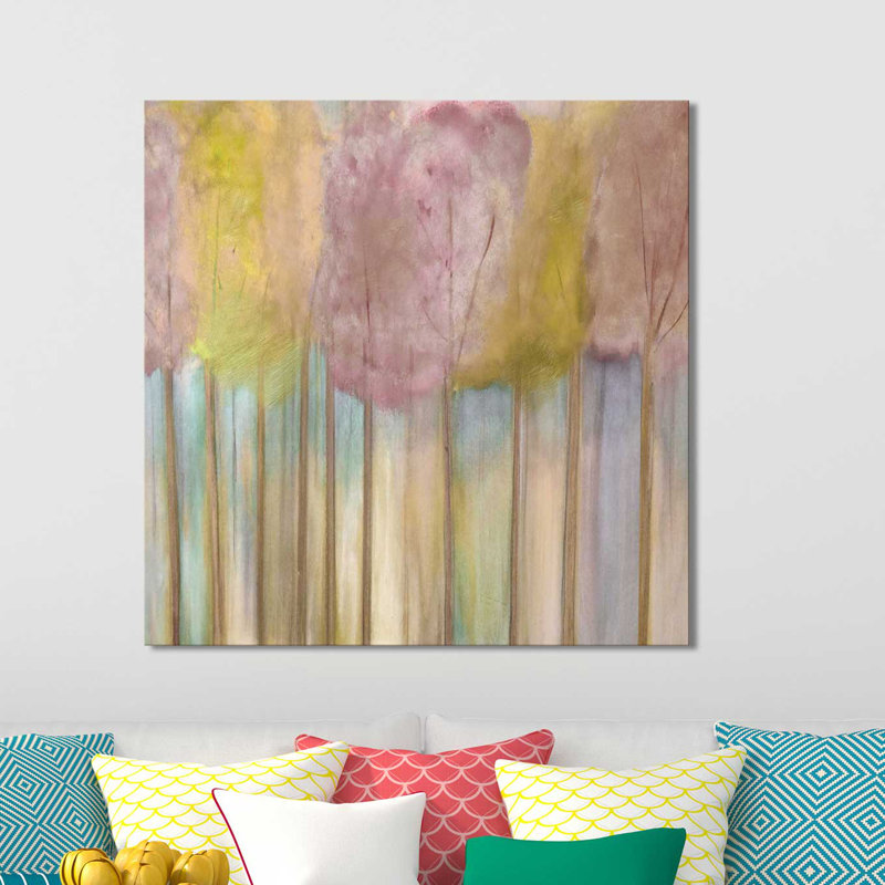 «Soft Orchid Morning», reproduction de peinture acrylique sur toile, H 18 po x l 18 po x P 1 po