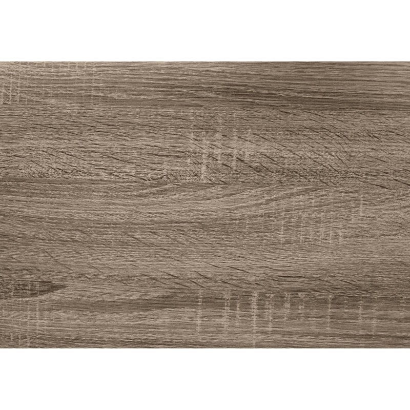 Table d'appoint de salon - Style moderne étroit avec stratifié taupe, finition foncée pour console décorative à trois niveaux