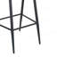 Tabourets de bar d'extérieur à structure en métal à hauteur d'assise 30,25 po avec dossier en forme de feston en rotin PE, ensemble de 2-520875022
