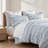 3-Piece King Cotton Duvet Set,Blue