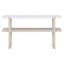 Narrow Console Table with Marble Effect Top, Retro Entryway Table with Open Shelf-1205398480