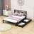 Metal Platform Bed with 2 Drawers-1514307475