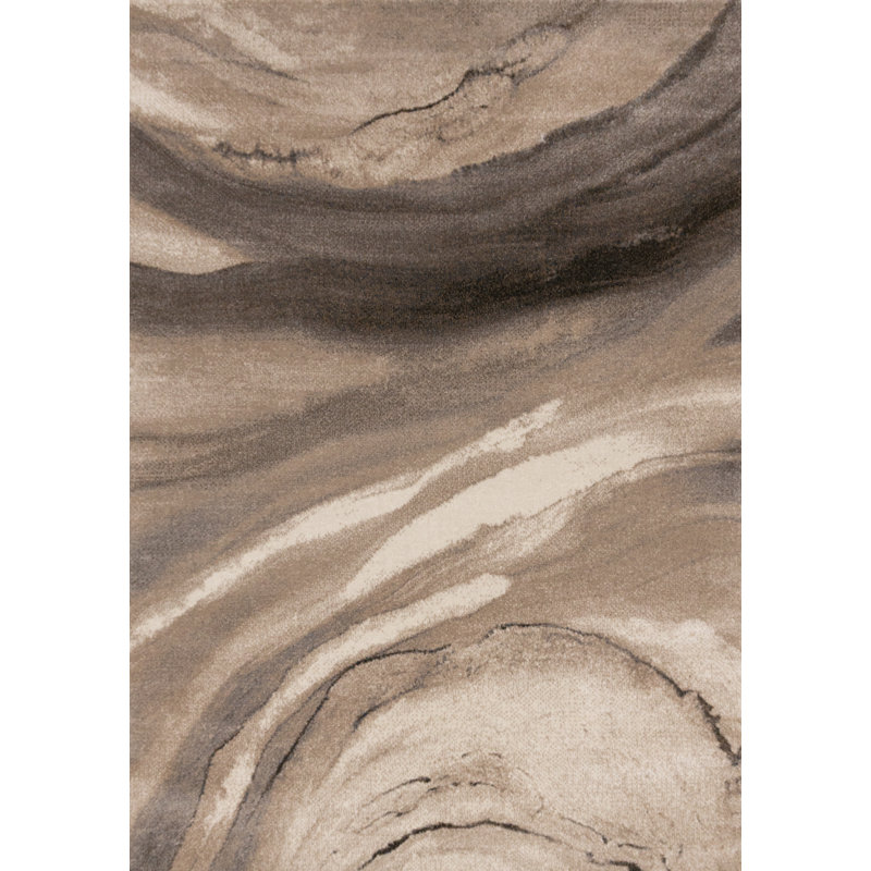 Tapis brun clair / brun Hornsby, Rectangle 5 pi 3 po x 7 pi 7 po