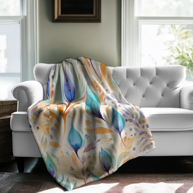 Vibrant Chic - Couverture sherpa de qualité supérieure 1 pièce, Grand lit