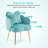 Velvet Upholstered Accent Chair with Pillow-334658858