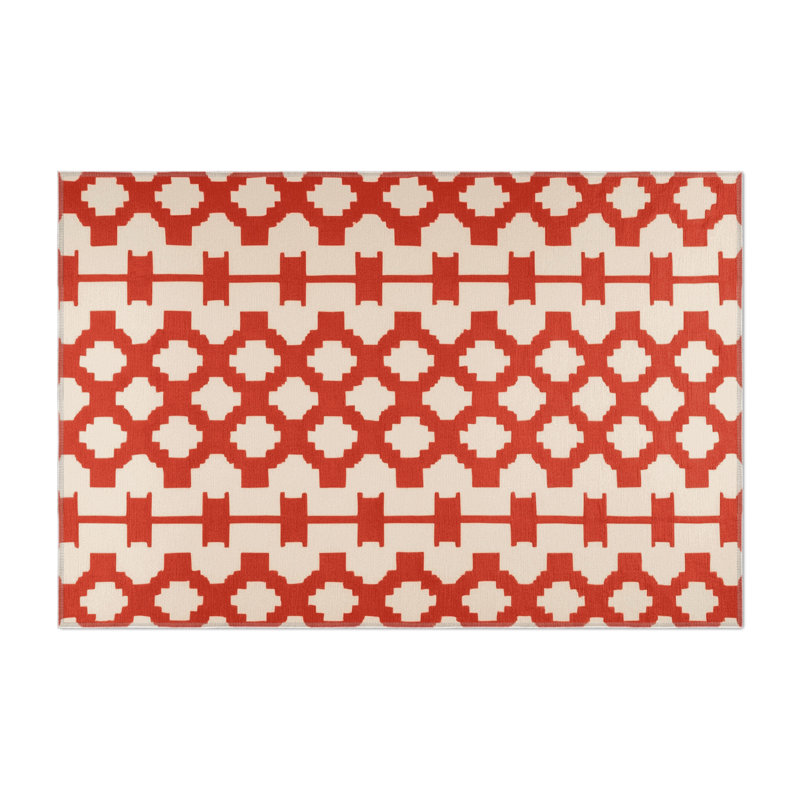 Tapis intérieur et extérieur beige Trellis, Rectangulaire 3 pi x 5 pi