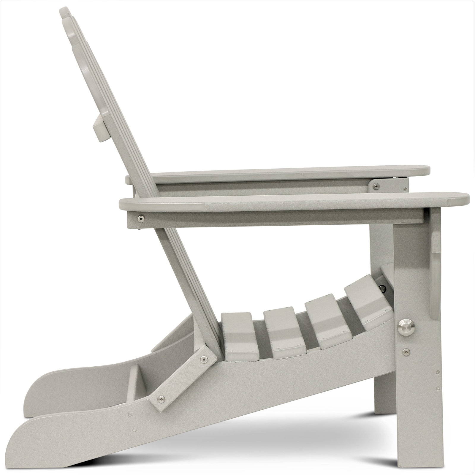 Leighton Foldable Adirondack Chair, Light Gray
