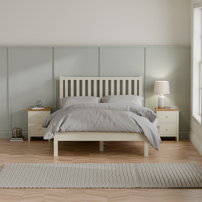 Maroa Bed Frame   , 144.5 x 196 cm, White