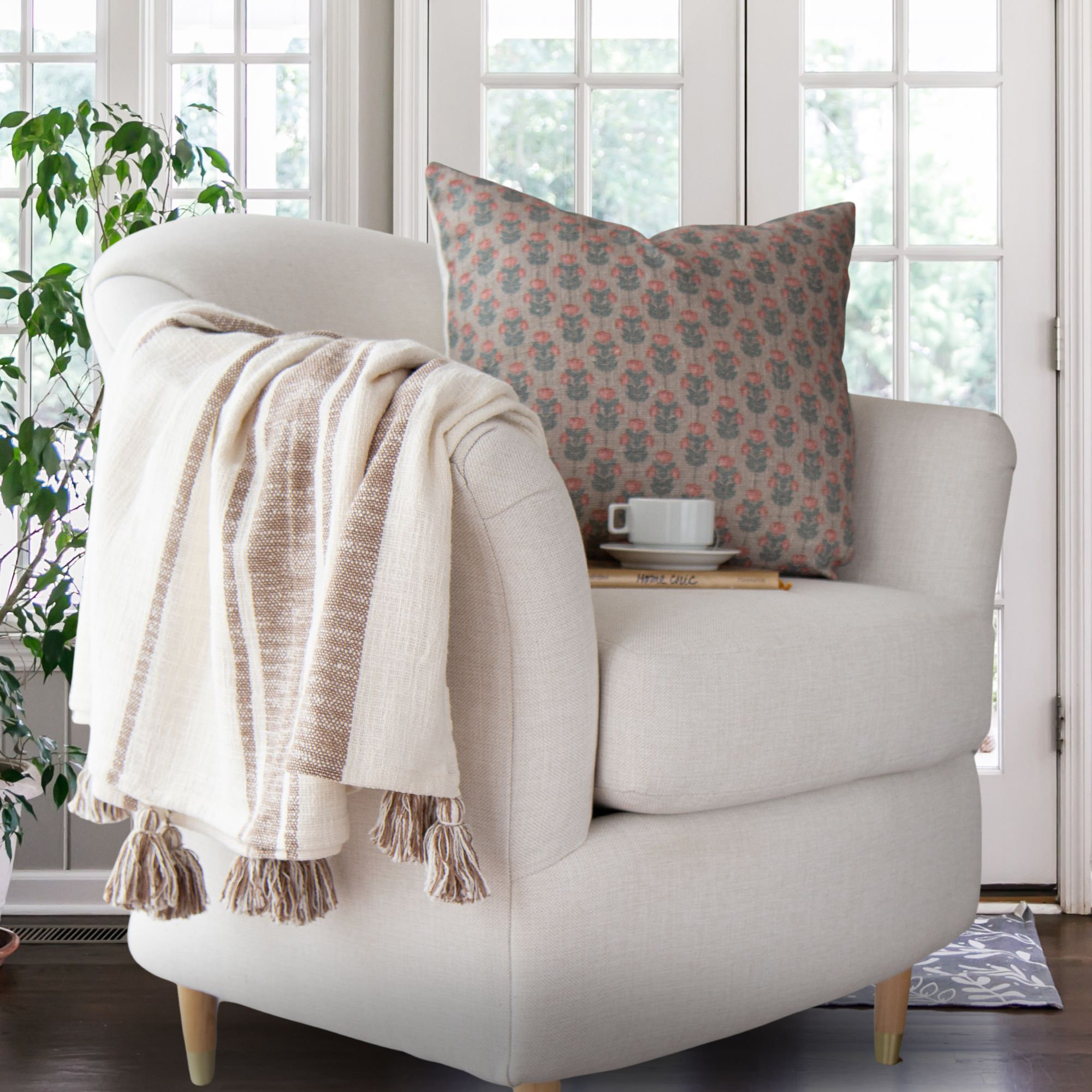 Maia Cotton Knitted Throw Blanket