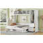 Lit escamotable double pleine grandeur avec placard et tiroirs, blanc-121070137-121070139