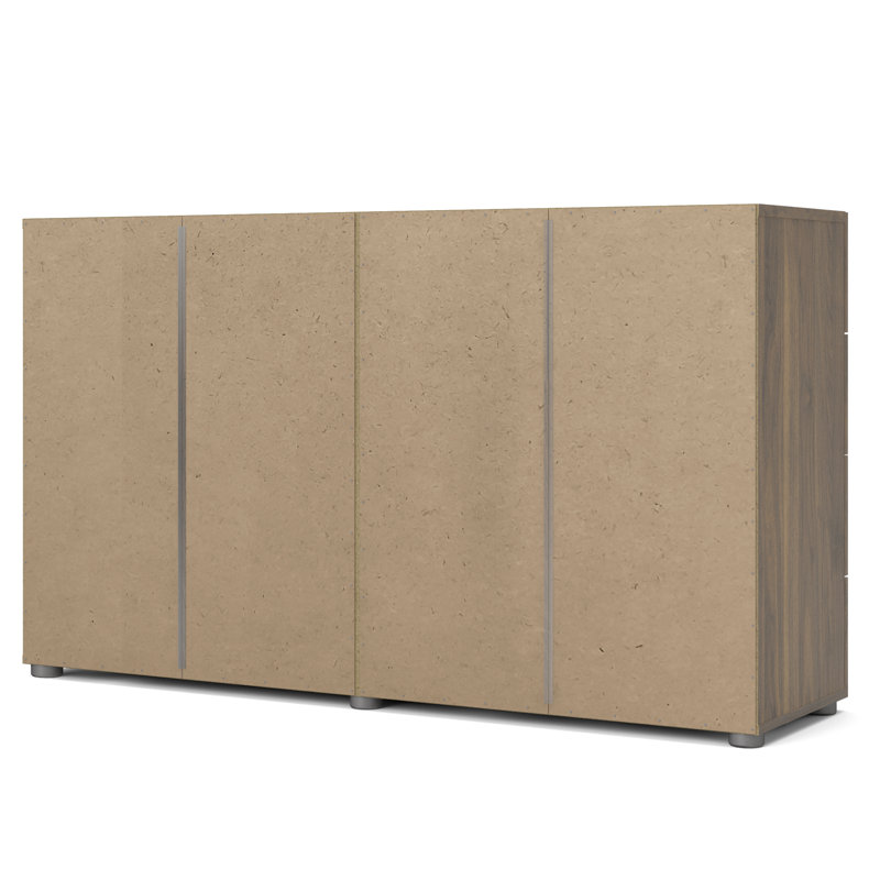 Gianna 8 Drawer 55.12" W Double Dresser, Walnut