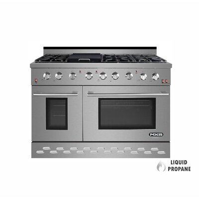 Liquid Propane 48"" 7.2 cu. ft. Freestanding Gas with Griddle -  NXR Professional Ranges, SC4811LP