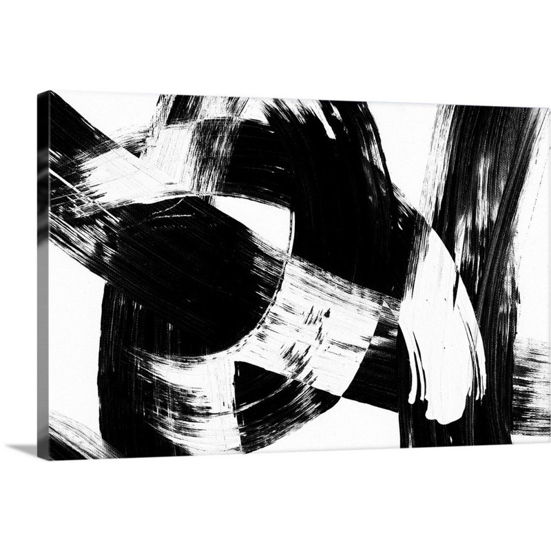 «Black and White Ohs» par Inconnu - reproduction d'art sur toile, Toile tendue, H 12 po x l 18 po x P 1,25 po
