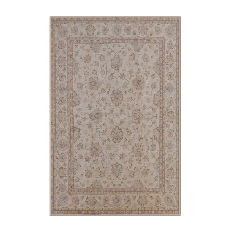 Tapis oriental beige Marchmain, Rectangle 6 pi x 9 pi