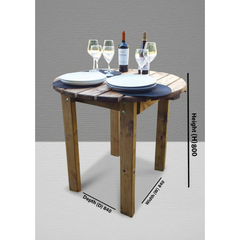 Oneill Round Outdoor Bistro Table , 84cm cm W 84cm cm D
