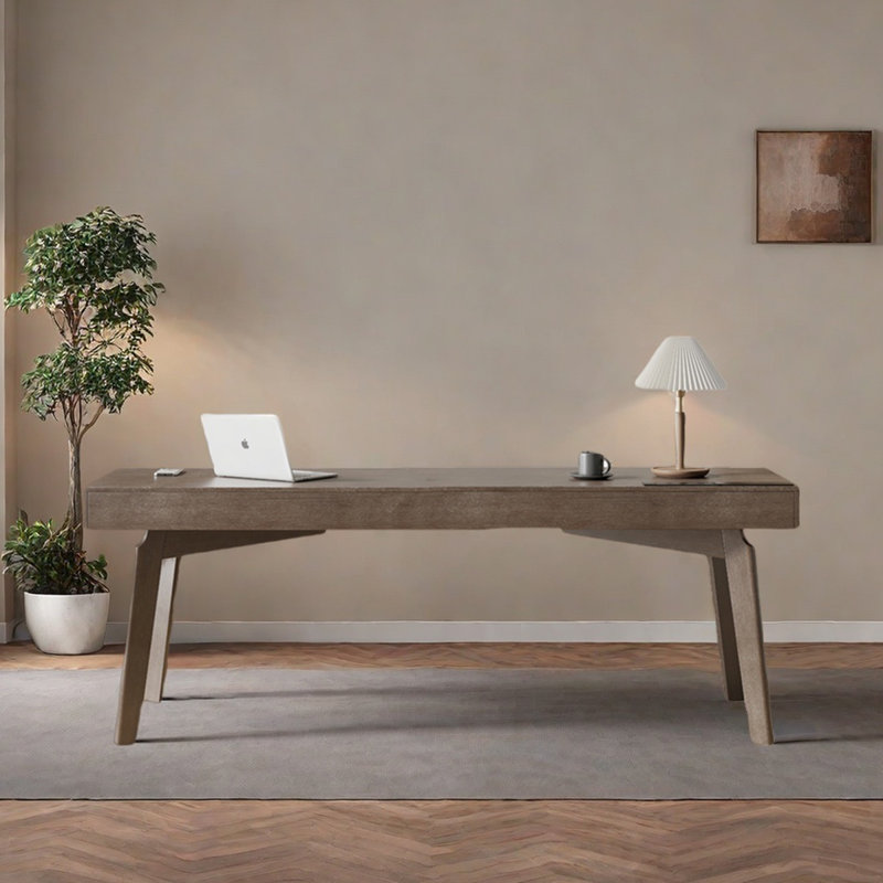 Bureau en bois massif avec tiroirs pour le bureau et la maison, H 29,53 po x l 70,87 po x P 23,62 po