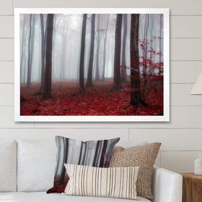Foggy Morning Red Forest IV - décoration murale traditionnelle sur toile