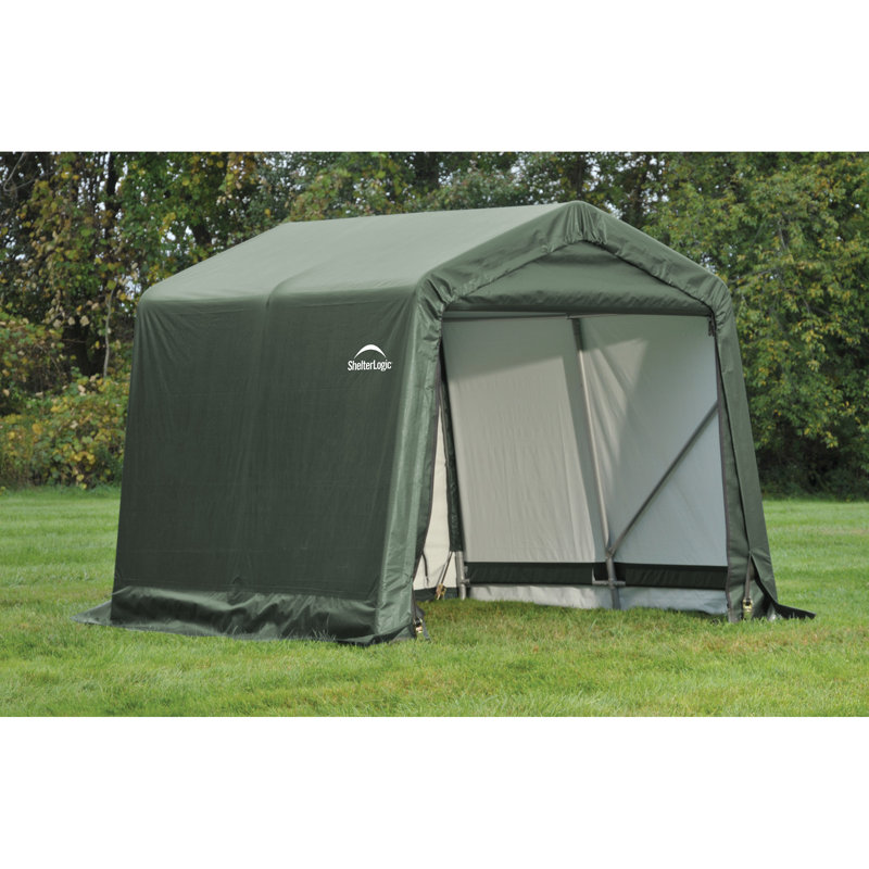 8 Ft. W x 8 Ft. D Plastic Storage Shed, Green