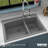 Karran Drop-in Quartz Composite 33'' X 22'' 1-Hole 60/40 Double Bowl Kitchen Sink-35699321