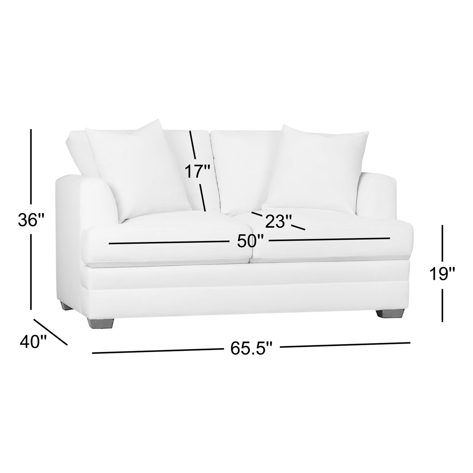 Edan Upholstered Sofa, Classic Bleach White Twill