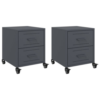 Anadalay 36 cm W Steel Bedside Table