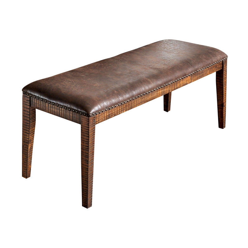 Riley Faux Leather Upholstered Bench