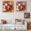 Or liquide et fleurs modernes roses III - impression-87380870-87380865