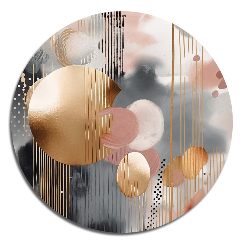 Marbre doux formes et lignes marbrées I - Décoration murale abstraite en métal marbré, H 16 po x l 16 po x P 1 po