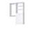 Modular Closets Closet System Walk-In Sets, Hanging Unit with 4 Drawer Shelf Tower-1028876673
