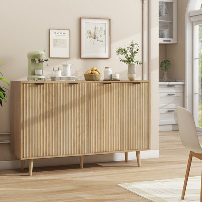 Buffet en noyer avec rangement spacieux, buffet moderne pour la salle à manger et la cuisine, P 47,24 po x l 13,78 po x H 30,51 po
