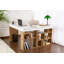 Bureau d'étude moderne, pin blanc et atlantique, 130 x 70 x 120 cm, panneau de particules 100% mélaminé, épaisseur: 0 cm, design scandinave et fonctionnel pour les bureaux à domicile et les espaces d'étude-1392296173