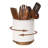 Rotating White Utensil Holder, 6.2 Inch