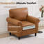 Fauteuil d'appoint rembourré à accoudoirs roulés Luelle-225100636
