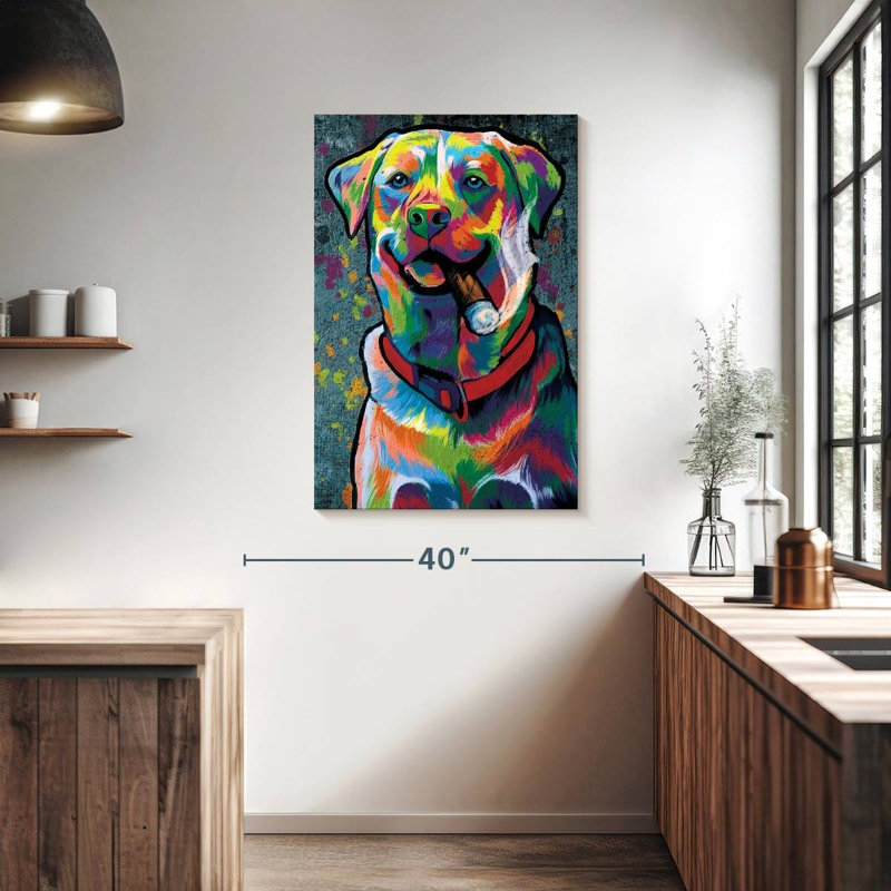 Brampt Acrylic Abstract Dog, 39" H x 26" W