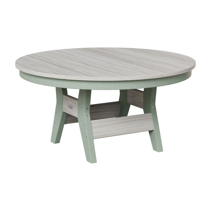 Harbor Outdoor Round Coffee Table, Seashell, Seafoam