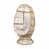 Beige Cushion/Brown Frame