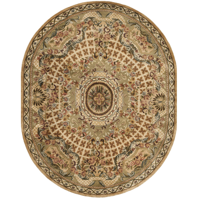 Allister Classic Hand Tufted Wool Oriental Rug, Oval 4'6" x 6'6"