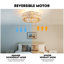 Zanai 19.7'' Low Profile Dimmable Crystal Ceiling Fan With Light Kits