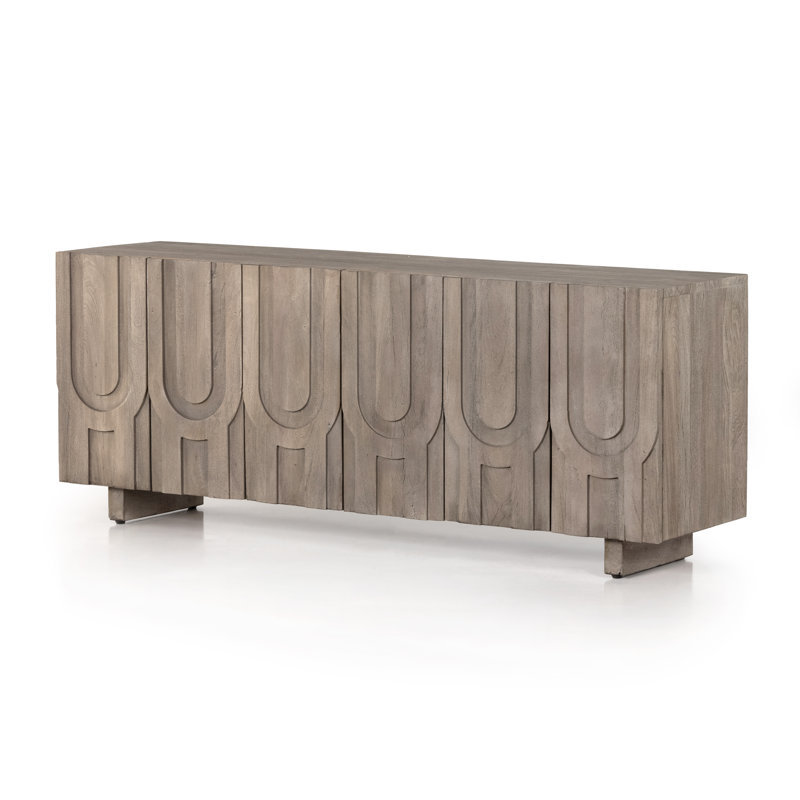 Rivka Media Console, Aged Gray