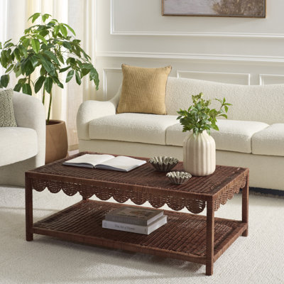 Manon Scallop Coffee Table With Shelf
