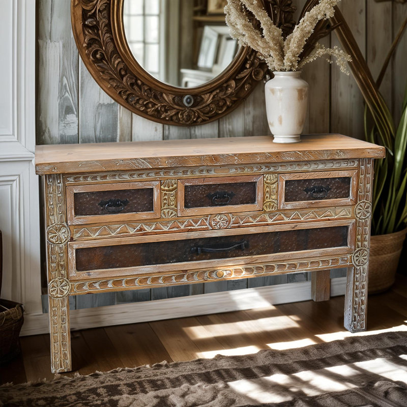 Console Carved Frontier, Bois