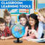 Tabletop World Globe Desk Decoration, 360° Horizontal Rotation with Clear Text Markings