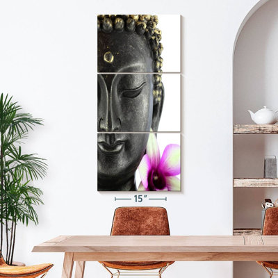 " Buddha Head " 3 - Pieces