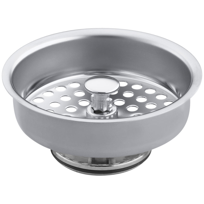 Duostrainer Basket Strainer, Polished Chrome