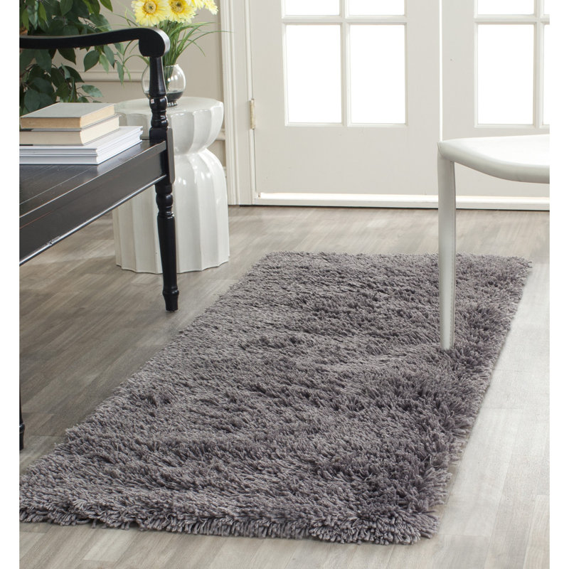 Assar Handmade Tufted Gray Area Rug, Runner 2'3" x 6'