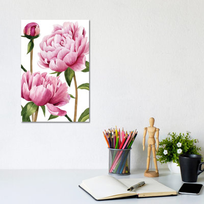 Winsome Peonies I by Grace Popp - Wrapped Canvas Print