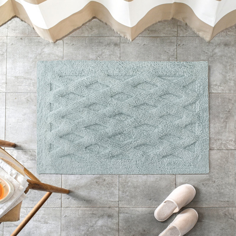  Raul 100% cotton bath mat, Bleu, L 21 po x L 34 po
