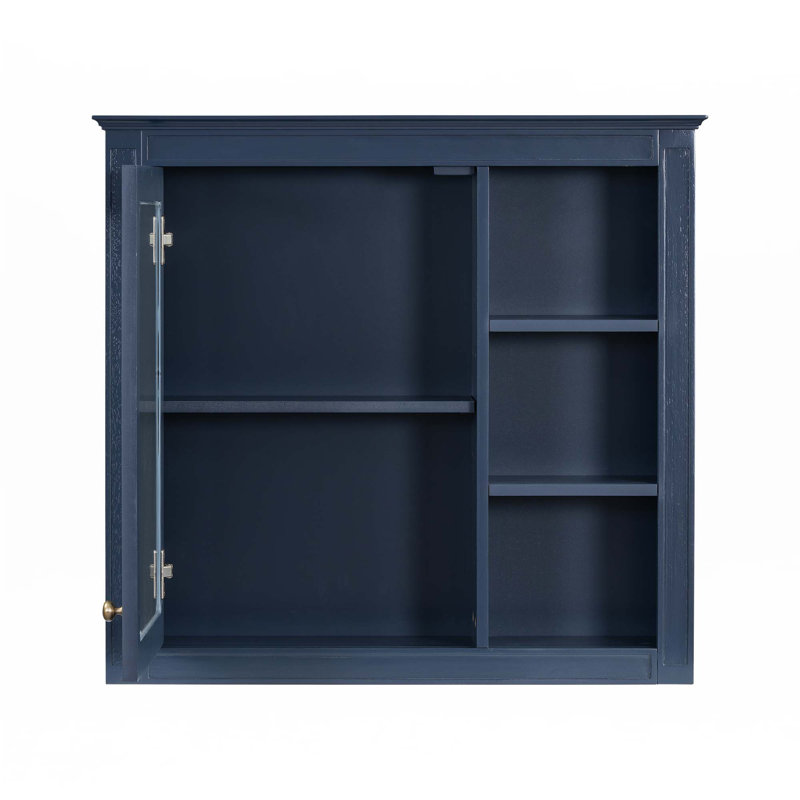 Armoire de rangement murale pour salle de bain, Bleu